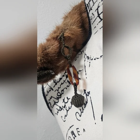 Vintage Mink Fur Whole Body Pelt Stole Collar Wrap Neck Shrug Clip Brown 30" - Picture 8 of 16